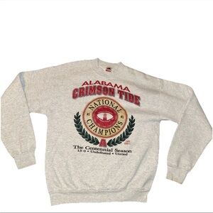 Vintage Distressed University Of Alabama Sweatshirt Crewneck Football Tide L